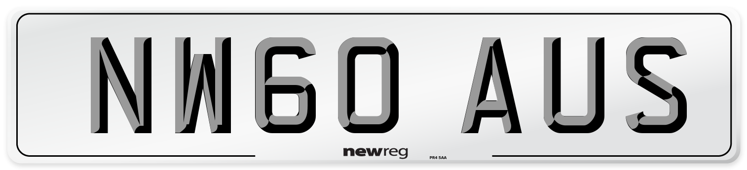 NW60 AUS Number Plate from New Reg